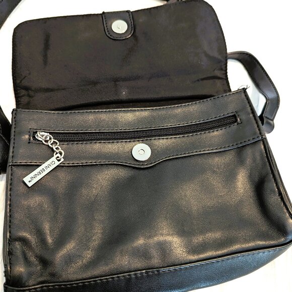 GIANI BERNINI BLACK SHOULDER LEATHER BAG VINTAGE IN GREAT CONDITION - Picture 8 of 12